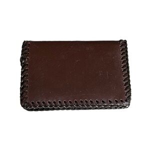 Handmade Brown Leather Wallet Cardholder Small
